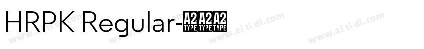 HRPK Regular字体转换